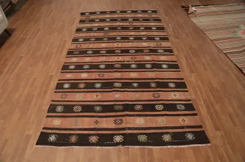 Vegetable Dye Kilim Turkish Area Rug 6x12