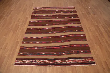 Vegetable Dye Kilim Turkish Rug 5x7