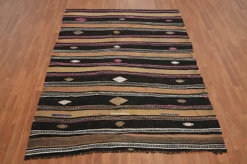 Elegant Striped Kilim Rug 5x7 for Your Home Decor