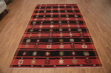 Vegetable Dye Kilim Turkish Area Rug 6x10