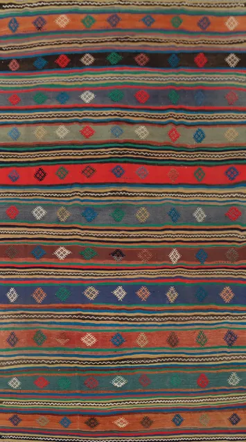 Vegetable Dye Kilim Turkish Area Rug 5x9