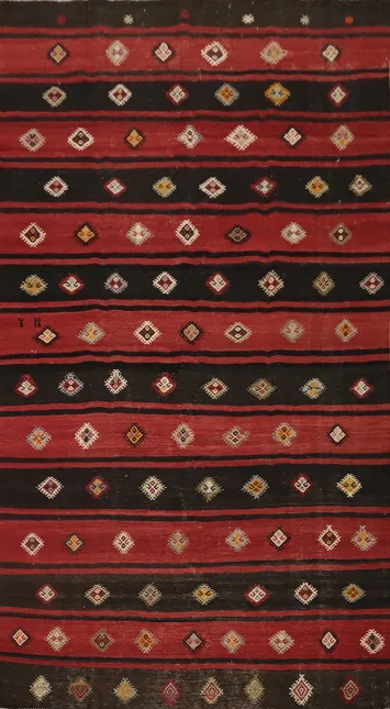 Vegetable Dye Kilim Turkish Area Rug 5x10