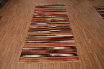 Vegetable Dye Kilim Turkish Area Rug 5x11