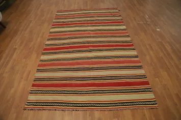 Vegetable Dye Kilim Turkish Area Rug 5x9