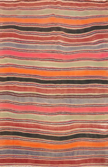 Vibrant Stripe Kilim Kilim Rug 5x7 Add Warmth to Your Living Space