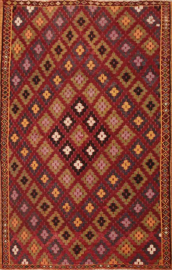 Vegetable Dye Kilim Turkish Rug 5x7