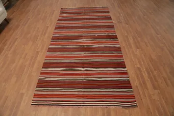 Vegetable Dye Kilim Turkish Area Rug 5x11