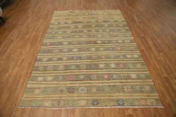 Vegetable Dye Kilim Turkish Area Rug 6x8