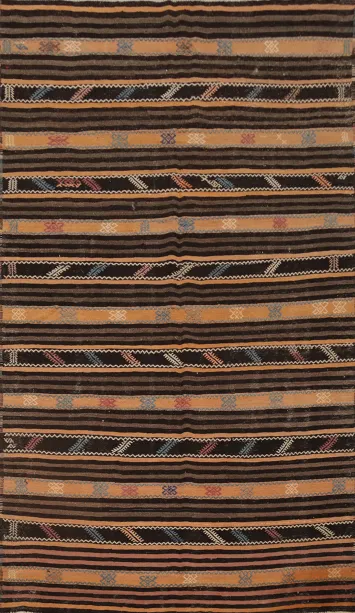 Vegetable Dye Kilim Turkish Area Rug 6x11