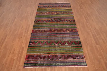 Vegetable Dye Kilim Turkish Area Rug 5x11
