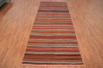 Vibrant Striped Kilim Area Rug 5x13 for a Cozy Living Room Ambiance