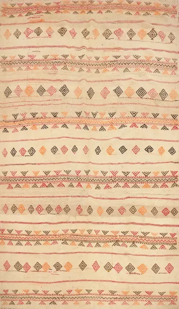 Vegetable Dye Kilim Turkish Area Rug 6x10