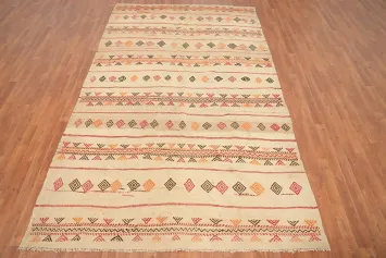Vegetable Dye Kilim Turkish Area Rug 6x10