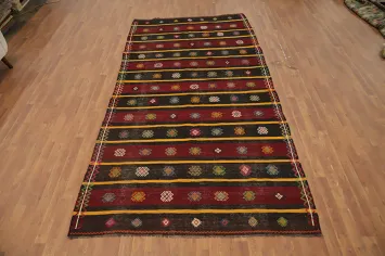 Vegetable Dye Kilim Turkish Area Rug 6x11