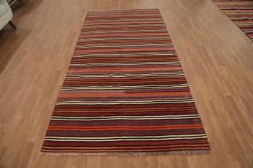 Elegant Striped Kilim Area Rug 5x10 for a Cozy Home Ambience