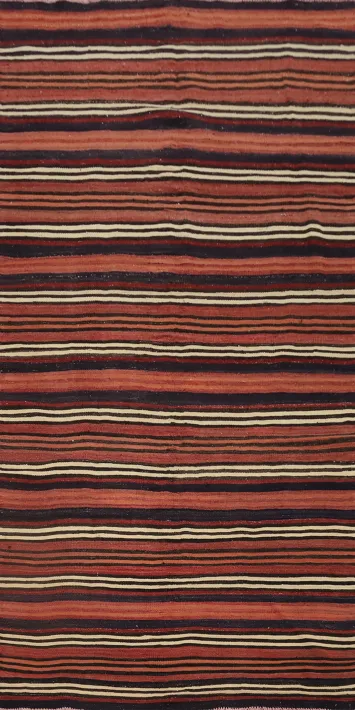 Striped Kilim Area Rug 5x11 for Bold and Vibrant Living Spaces