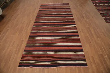 Striped Kilim Area Rug 5x11 for Bold and Vibrant Living Spaces