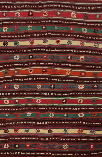 Vegetable Dye Kilim Tribal Geometric Rug 5x7