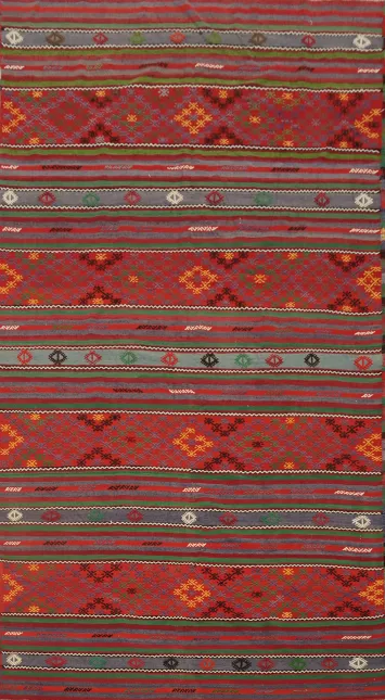 Vegetable Dye Kilim Turkish Area Rug 6x12