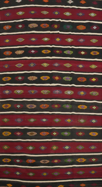 Vegetable Dye Kilim Turkish Area Rug 6x10