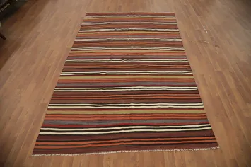 Vegetable Dye Kilim Turkish Area Rug 5x9