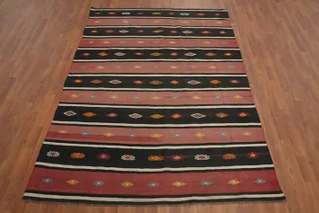 Vegetable Dye Kilim Turkish Area Rug 5x8