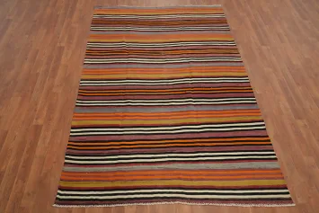Vegetable Dye Kilim Turkish Area Rug 5x8