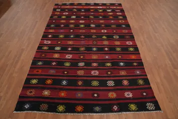Vegetable Dye Kilim Turkish Area Rug 7x10
