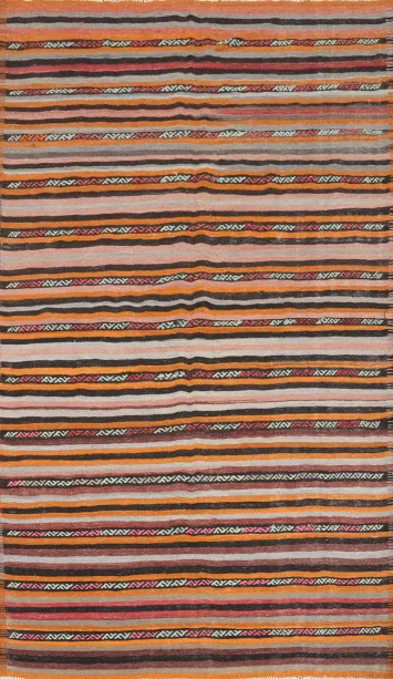 Vegetable Dye Kilim Turkish Area Rug 6x10