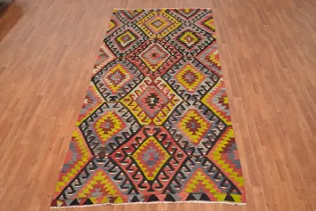 Vegetable Dye Kilim Turkish Area Rug 5x10