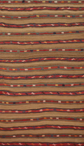 Vegetable Dye Kilim Turkish Rug 4x8