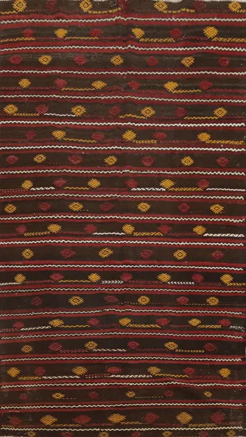 Vegetable Dye Kilim Turkish Area Rug 6x10