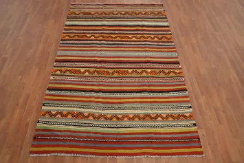 Vegetable Dye Kilim Turkish Area Rug 5x8