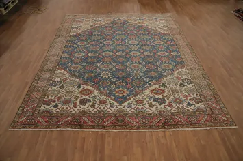 Antique Vegetable Dye Heriz Serapi Persian Area Rug 10x12