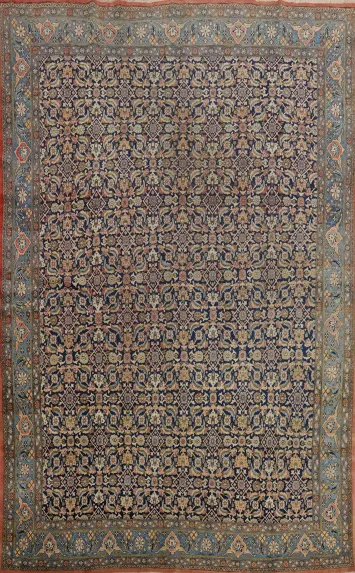 Antique Vegetable Dye Qum Persian Area Rug 8x11