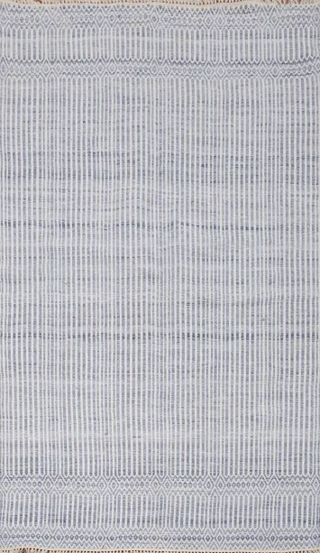 Sophisticated Blue Striped Kilim Area Rug 5x8 to Enhance Your Home Decor