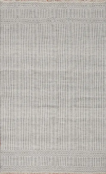 Striped Wool Kilim India Area Rug 5x8