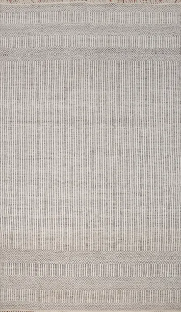 Chic Neutral Kilim Area Rug 5x8 with Subtle Stripes for Any Room Decor
