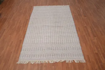 Striped Wool Handmade Kilim Area Rug 5x8
