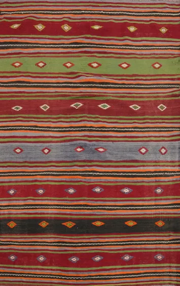 Vegetable Dye Kilim Turkish Rug 5x7