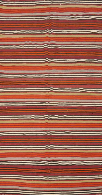 Vegetable Dye Kilim Turkish Area Rug 5x11