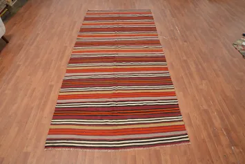 Vegetable Dye Kilim Turkish Area Rug 5x11