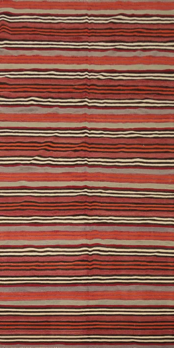 Handwoven Kilim Vegetable Dye Area Rug 5x11