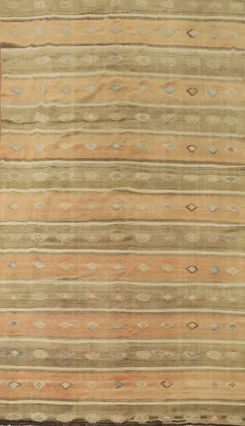 Geometric Kilim Vegetable Dye Area Rug 6x10