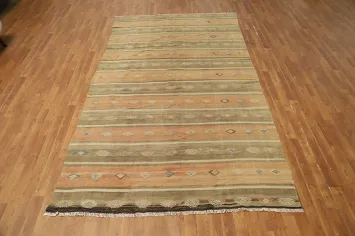 Geometric Kilim Vegetable Dye Area Rug 6x10