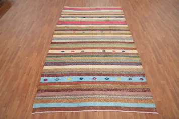 Vegetable Dye Kilim Turkish Area Rug 6x10