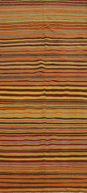 Vegetable Dye Kilim Turkish Area Rug 4x12
