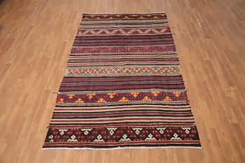 Vegetable Dye Kilim Turkish Area Rug 5x9