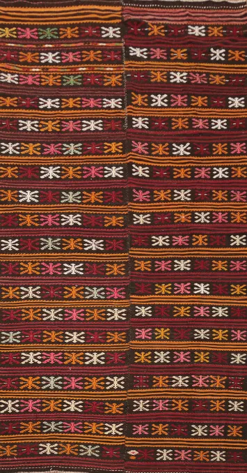 Vibrant Geometric Kilim Area Rug 6x12 for Bold Interior Design