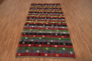 Vegetable Dye Kilim Tribal Wool Area Rug 5x10